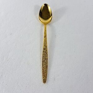 Vintage Stanley Roberts Gold Bouquet Replacement Oval Spoon Iced Tea Japan 8"